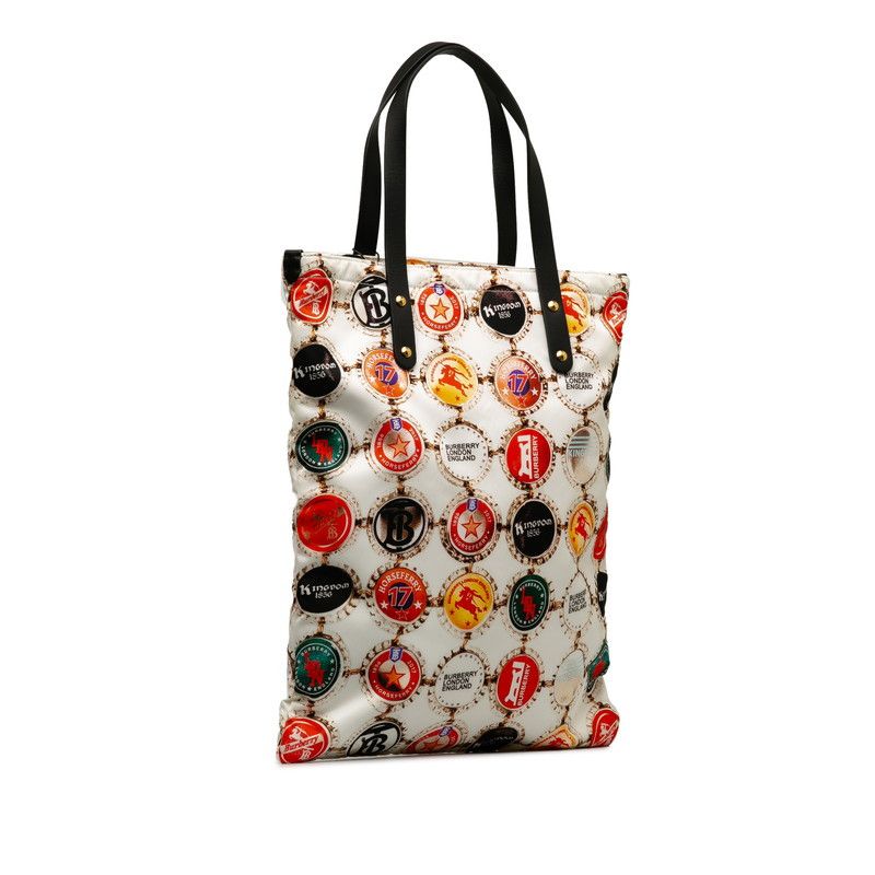 Burberry Burberry Burberry Nylon Leather Bottle Cap Tote Bag Canvas Tote Bag in Great Condition Size ONE SIZE - 2 Thumbnail