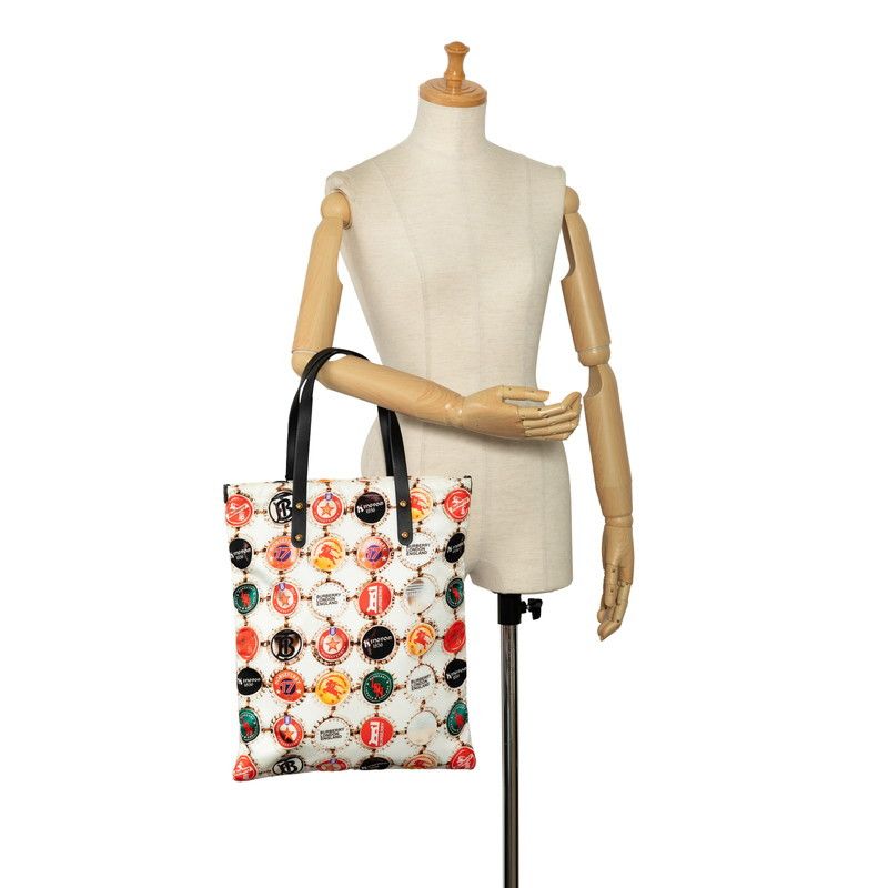 Burberry Burberry Burberry Nylon Leather Bottle Cap Tote Bag Canvas Tote Bag in Great Condition Size ONE SIZE - 10 Thumbnail