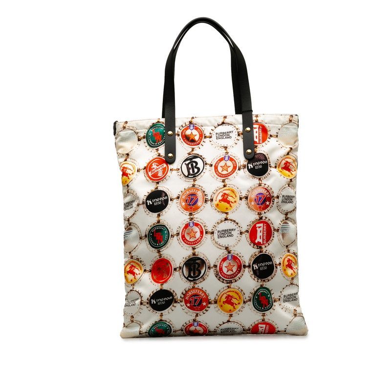 Burberry Burberry Burberry Nylon Leather Bottle Cap Tote Bag Canvas Tote Bag in Great Condition Size ONE SIZE - 3 Thumbnail