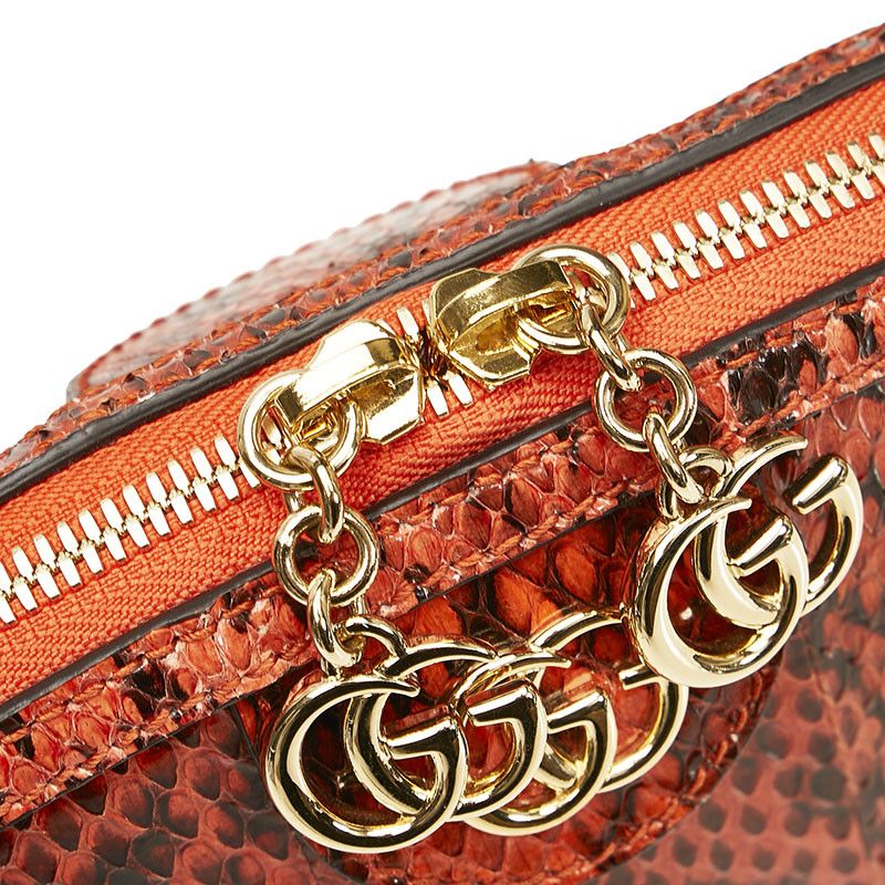 Gucci Gucci Gucci Python Leather Double G Shoulder Bag 499621 Leather Crossbody Bag 499621 in Excellent Condition Size ONE SIZE - 5 Thumbnail