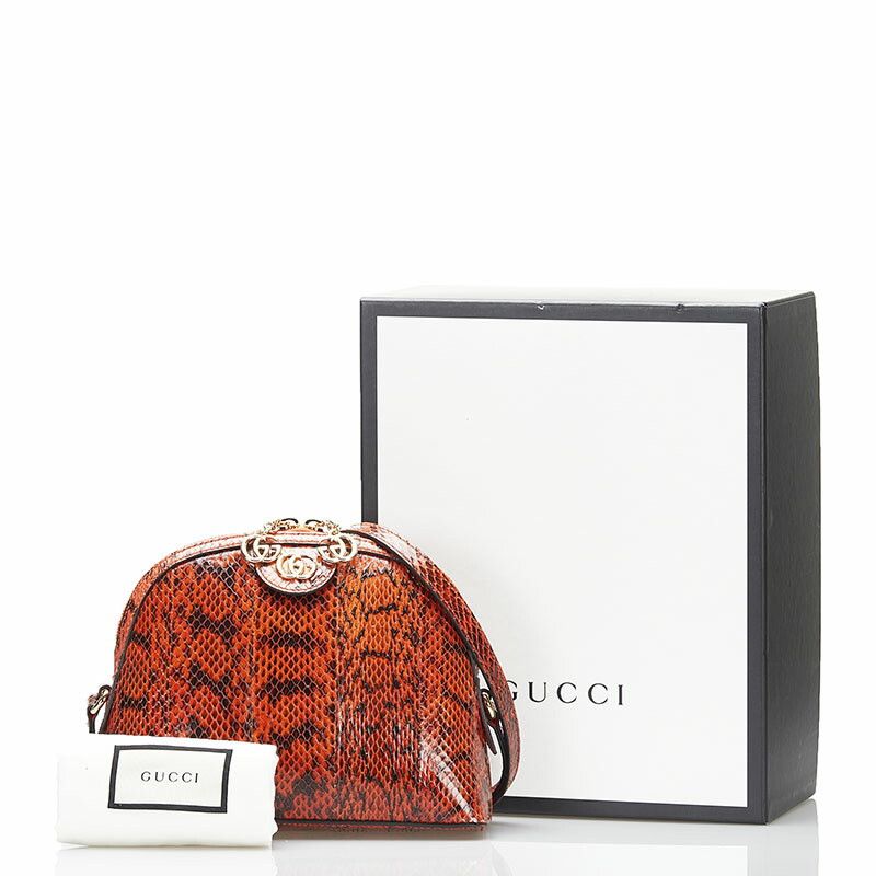 Gucci Gucci Gucci Python Leather Double G Shoulder Bag 499621 Leather Crossbody Bag 499621 in Excellent Condition Size ONE SIZE - 9 Thumbnail