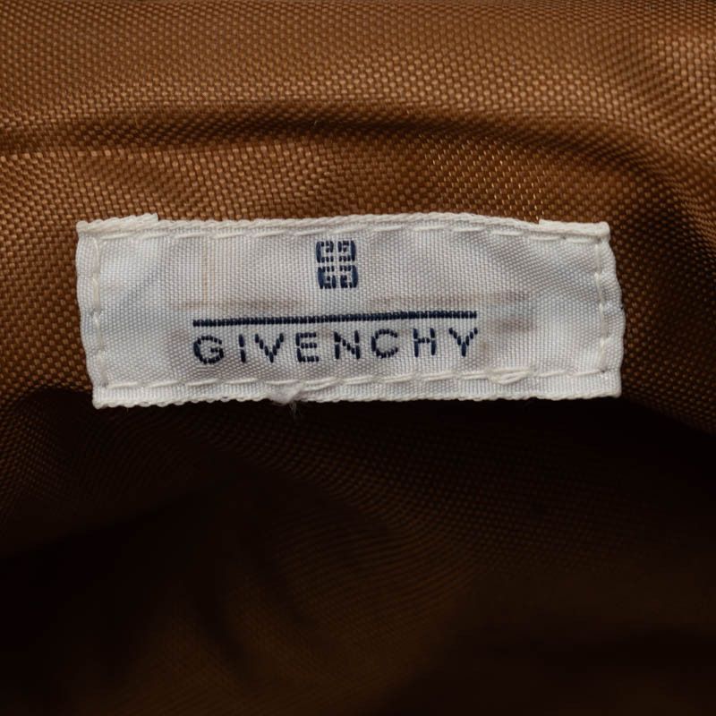Givenchy Givenchy Givenchy Brown Enamel Fleece Cosmetic Pouch Plastic Vanity Bag in Very Good Condition Size ONE SIZE - 7 Thumbnail