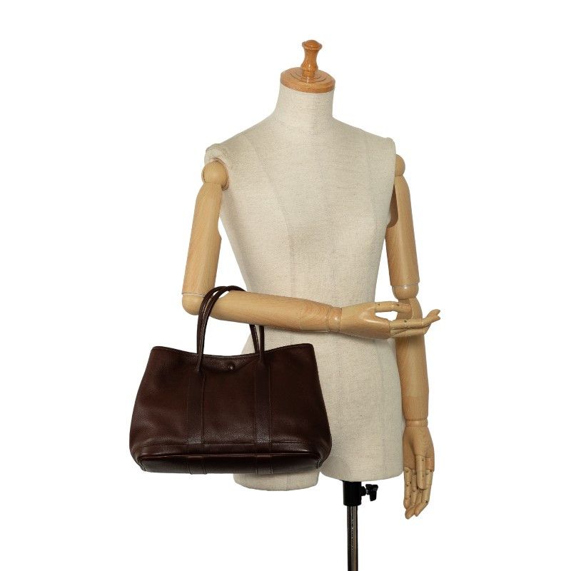 Hermes Hermes Hermes Garden Twilly TPM Tote Bag Brown Leather Tote Bag in Very Good Condition Size ONE SIZE - 8 Thumbnail