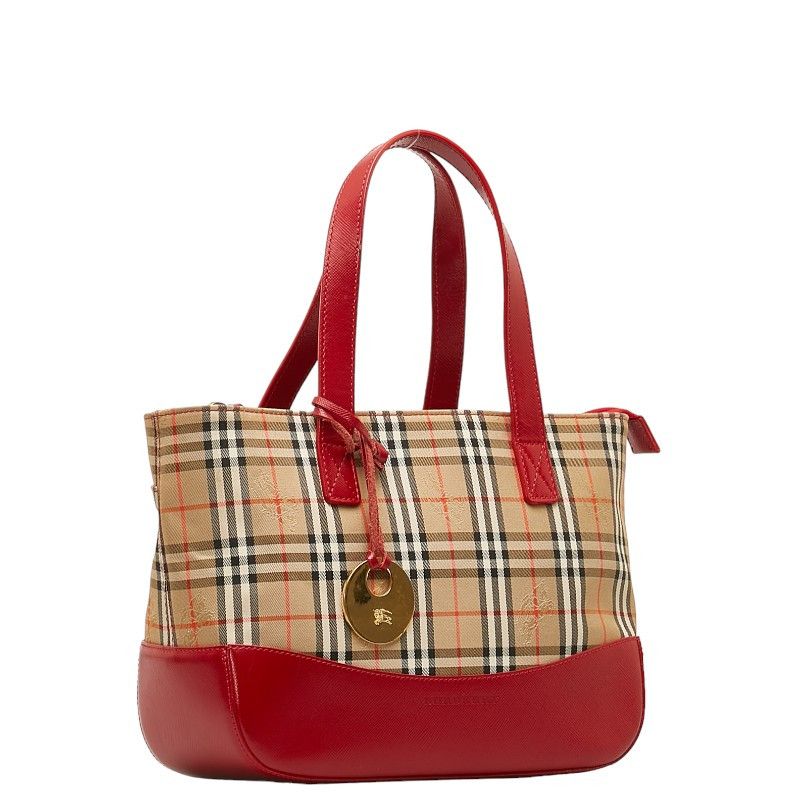 Burberry Burberry Burberry Nova Check Shadow Horse Canvas Leather Handbag Canvas Handbag in Very Good Condition Size ONE SIZE - 2 Thumbnail