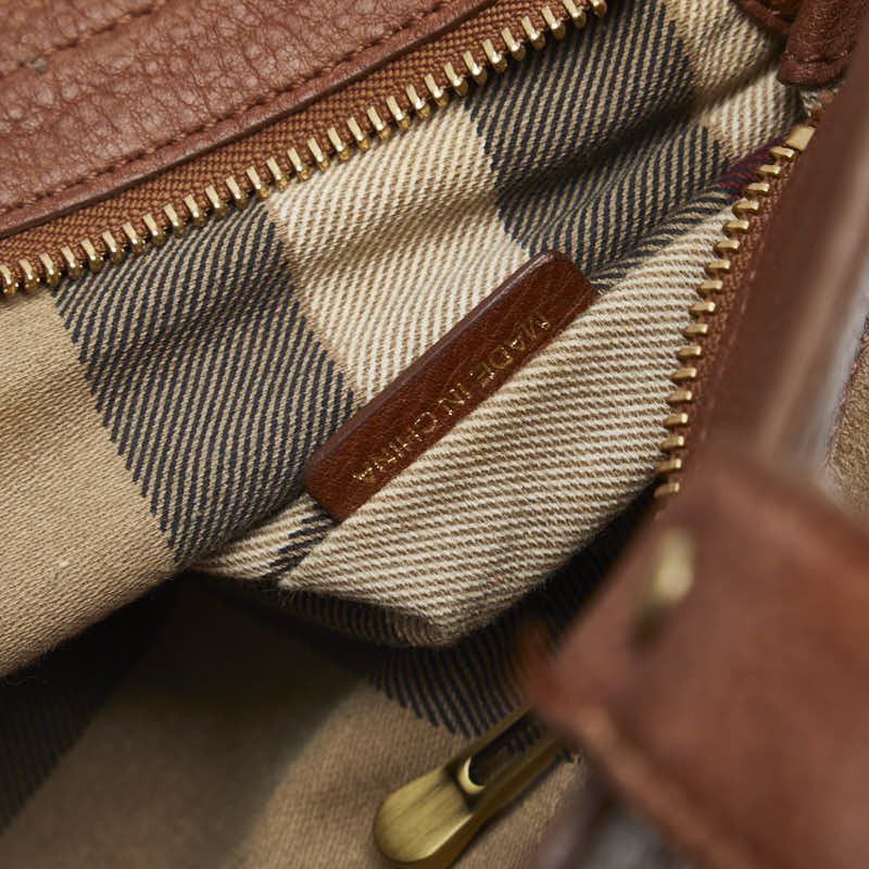 Burberry Burberry Burberry Suede Leather Tote Bag Leather Tote Bag in Good Condition Size ONE SIZE - 13 Thumbnail