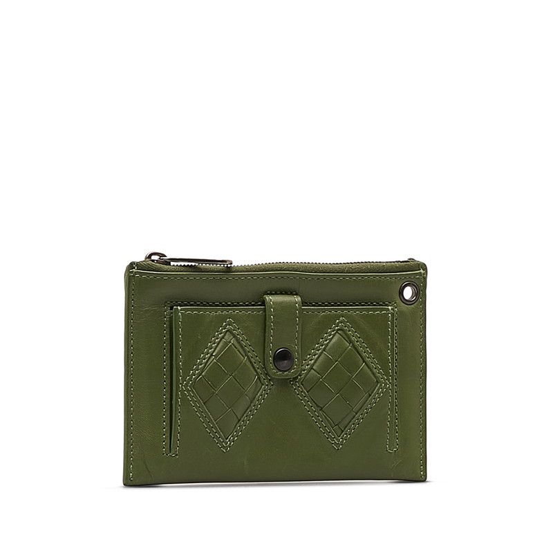 Bottega Veneta Bottega Veneta Bottega Veneta Intrecciato Leather Coin Case Green Leather Coin Case in Very Good Condition Size ONE SIZE - 2 Thumbnail