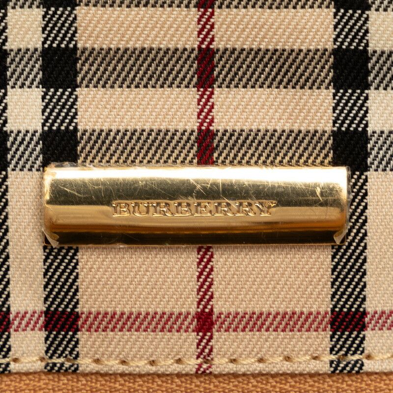 Burberry Burberry Burberry Leather Nova Check Logo Embossed Shoulder Bag Leather Shoulder Bag in Very Good Condition Size ONE SIZE - 7 Thumbnail