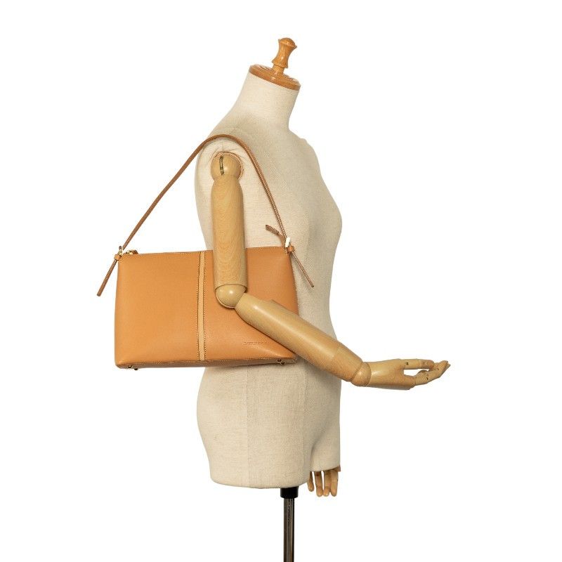 Burberry Burberry Burberry Leather Nova Check Logo Embossed Shoulder Bag Leather Shoulder Bag in Very Good Condition Size ONE SIZE - 9 Thumbnail