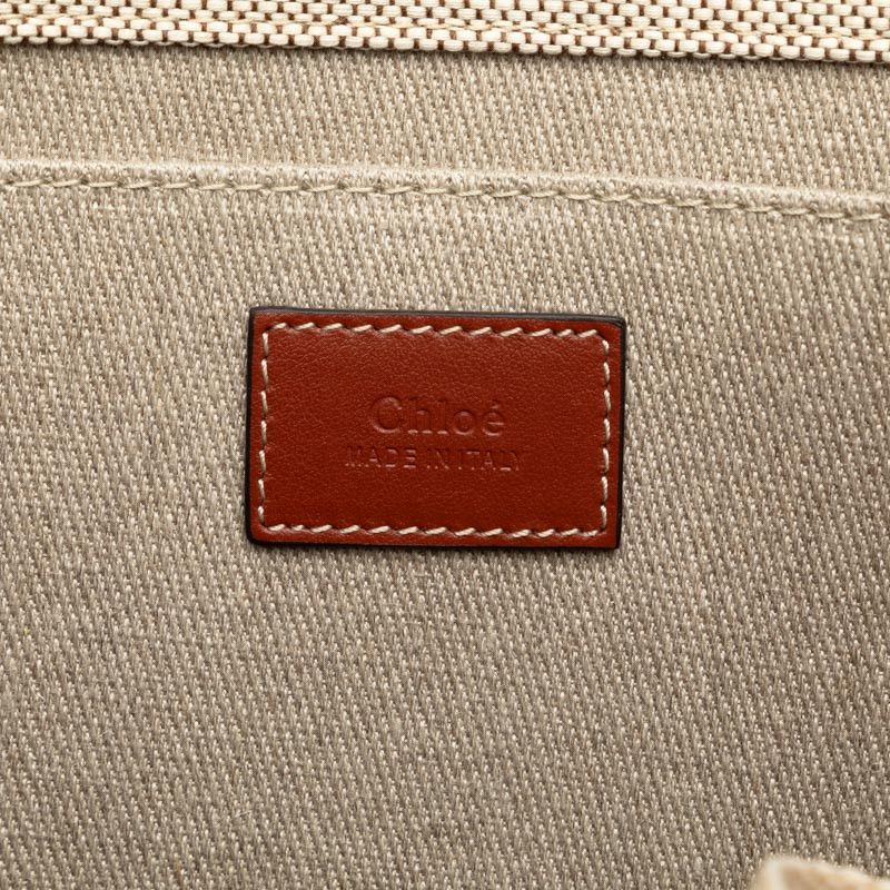 Chloe Chloe Chloe Canvas Leather Woody Large Tote Bag CHC22AS Canvas Tote Bag CHC22AS in Great Condition Size ONE SIZE - 6 Thumbnail