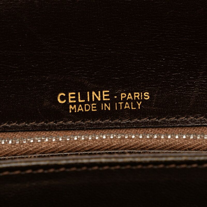 Celine Celine Celine Canvas Leather C Macadam Carriage Buckle Shoulder Bag Canvas Shoulder Bag in Very Good Condition Size ONE SIZE - 9 Thumbnail