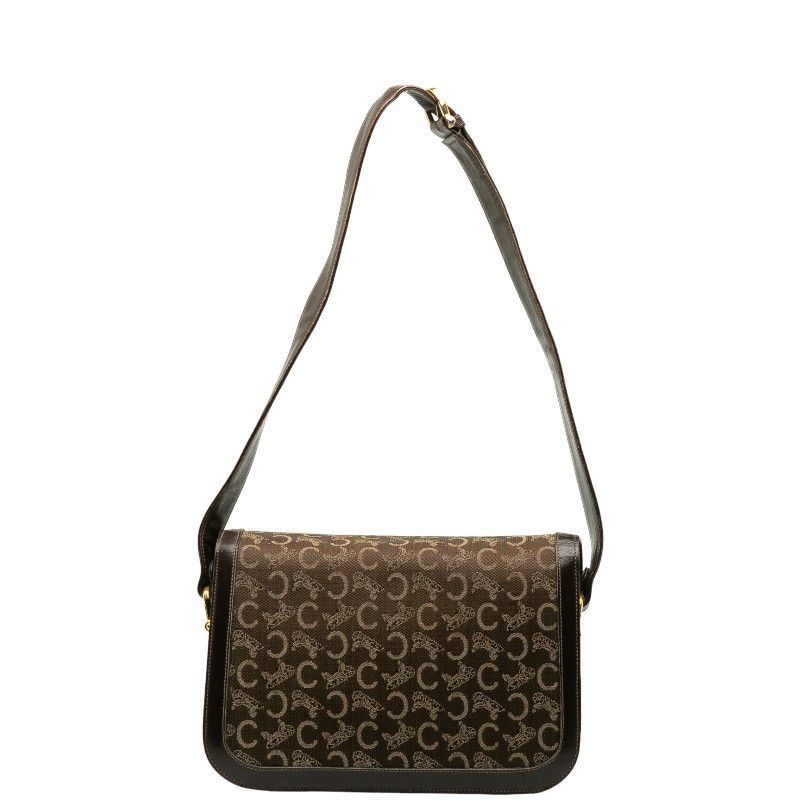Celine Celine Celine Canvas Leather C Macadam Carriage Buckle Shoulder Bag Canvas Shoulder Bag in Very Good Condition Size ONE SIZE - 4 Thumbnail
