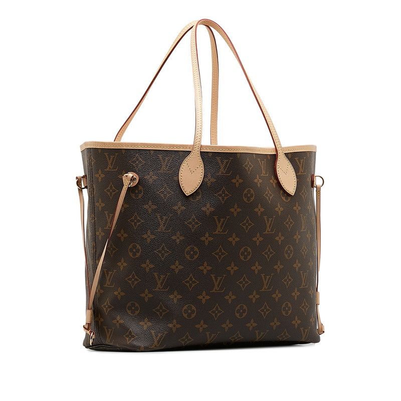 Louis Vuitton Louis Vuitton Louis Vuitton Monogram Neverfull MM Tote Bag M41178 Brown PVC Leather Canvas Tote Bag M41178 in Great Condition Size ONE SIZE - 3 Thumbnail