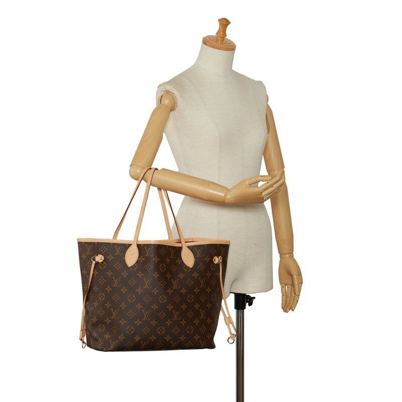 Louis Vuitton Louis Vuitton Louis Vuitton Monogram Neverfull MM Tote Bag M41178 Brown PVC Leather Canvas Tote Bag M41178 in Great Condition Size ONE SIZE - 10 Thumbnail