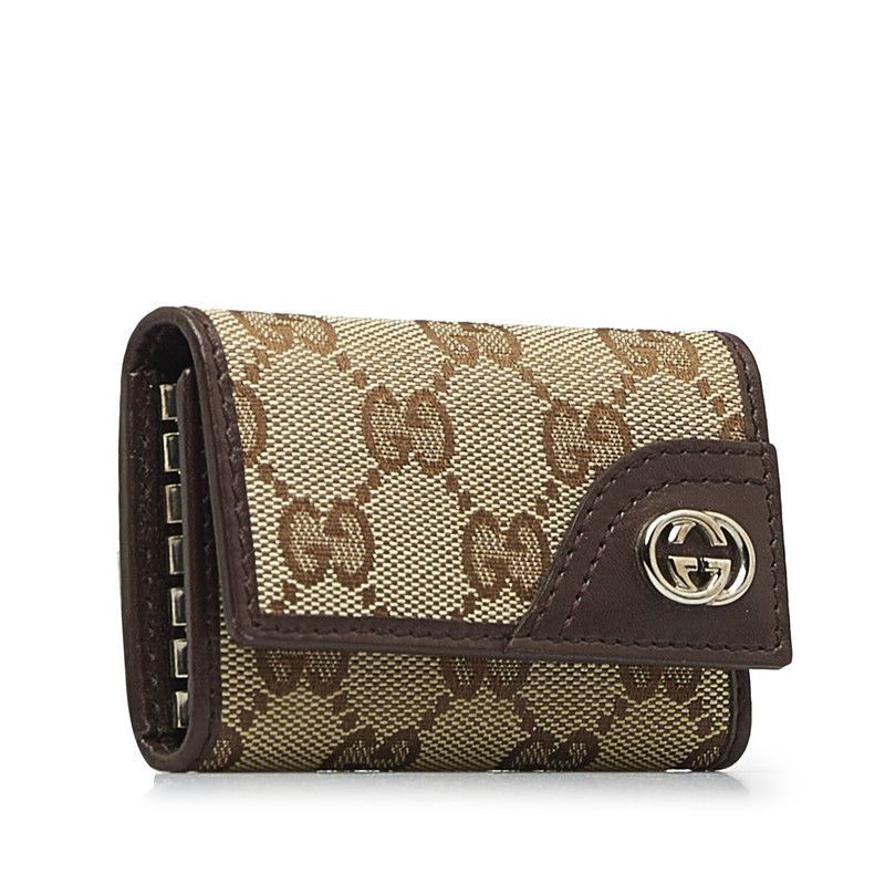 Gucci Gucci Gucci GG Canvas Interlocking G Key Case 181680 Canvas Key Holder 181680 in Great Condition Size ONE SIZE - 2 Thumbnail