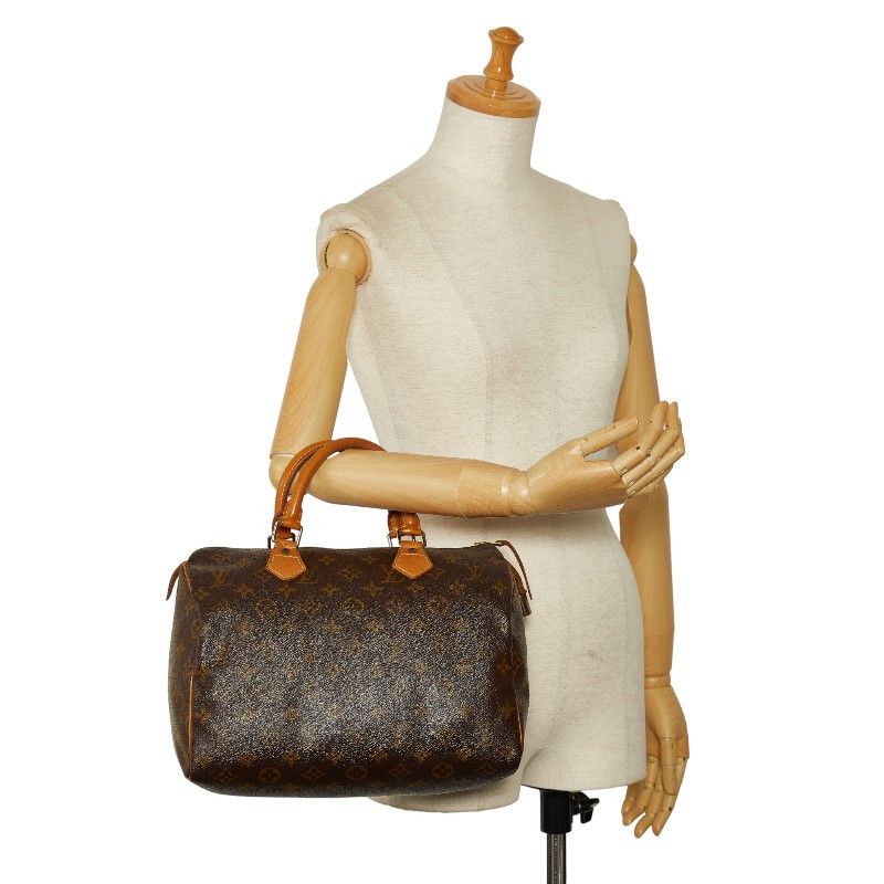 Louis Vuitton Louis Vuitton Louis Vuitton Monogram Speedy 30 Handbag M41526 Brown PVC Leather Canvas Handbag M41526 in Good Condition Size ONE SIZE - 11 Thumbnail