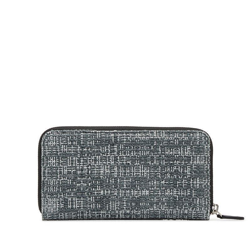 Chanel Chanel Chanel Tweed Coco Mark Deauville Zip Around Long Wallet Canvas Long Wallet in Great Condition Size ONE SIZE - 3 Thumbnail
