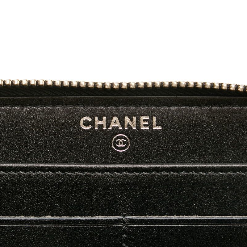 Chanel Chanel Chanel Tweed Coco Mark Deauville Zip Around Long Wallet Canvas Long Wallet in Great Condition Size ONE SIZE - 8 Thumbnail