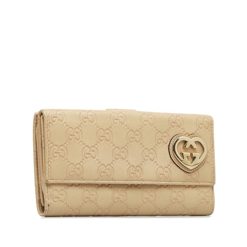 Gucci Gucci Gucci Leather GG Shima Lovely Heart Long Wallet 245723 Leather Long Wallet 245723 in Good Condition Size ONE SIZE - 2 Thumbnail