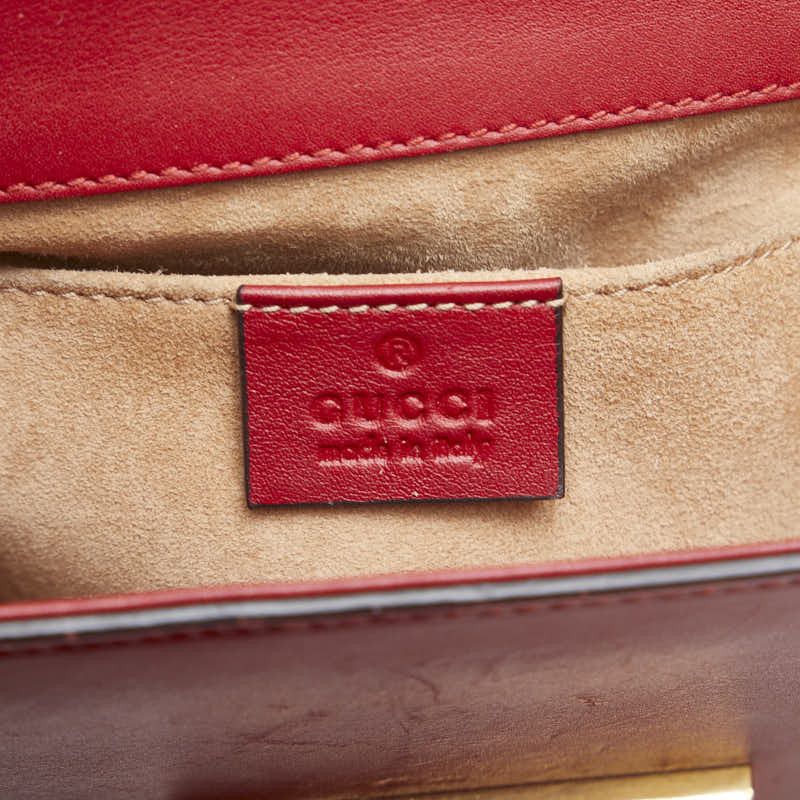 Gucci Gucci Gucci Leather Padlock Studs Faux Pearl Chain Shoulder Bag 432182 Leather Shoulder Bag 432182 in Very Good Condition Size ONE SIZE - 6 Thumbnail