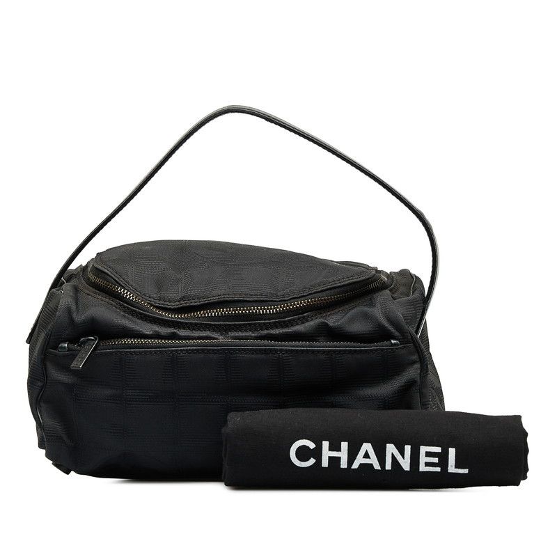 Chanel Chanel Chanel Nylon Leather New Travel Line Pouch Canvas Vanity Bag in Very Good Condition Size ONE SIZE - 10 Thumbnail