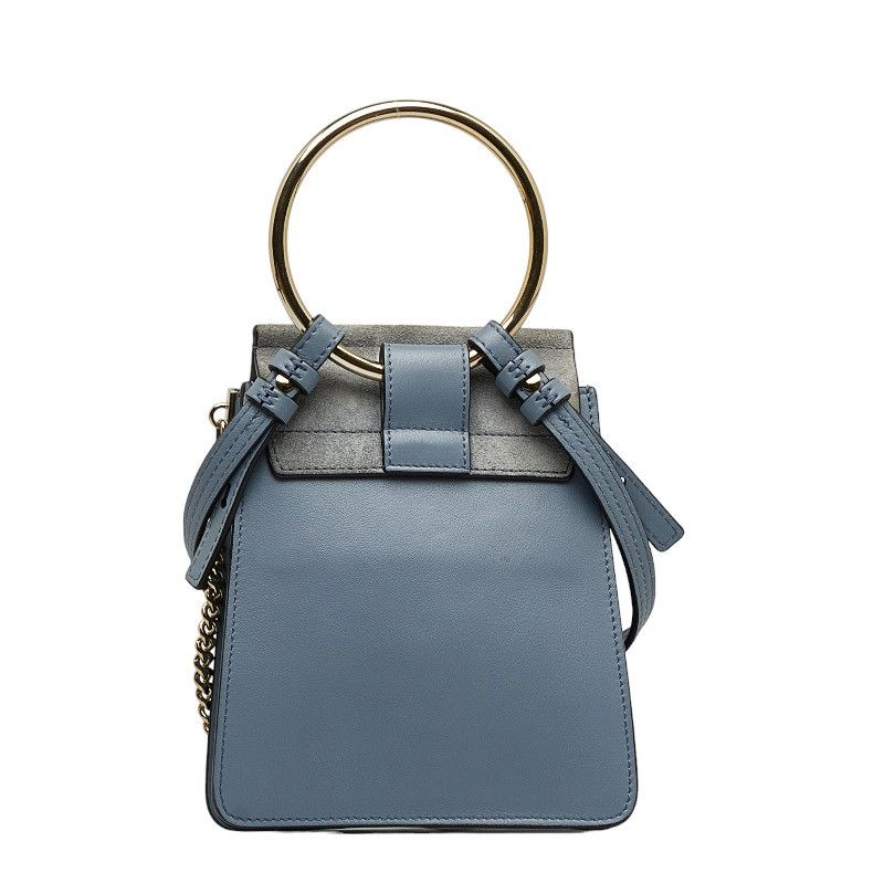Chloe Chloe Chloe Faye Small Bracelet Bag Leather Suede Light Blue Leather Shoulder Bag in Very Good Condition Size ONE SIZE - 3 Thumbnail