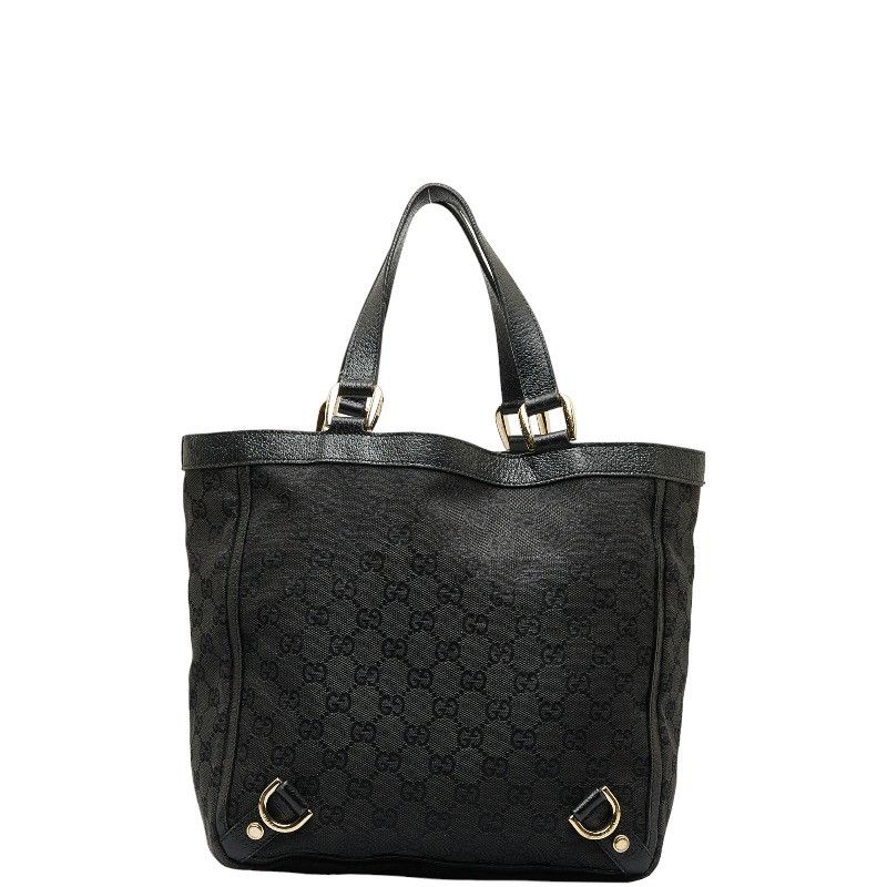 Gucci Gucci Gucci GG Canvas Abby Handbag 130739 Black Leather Canvas Handbag 130739 in Good Condition Size ONE SIZE - 3 Thumbnail