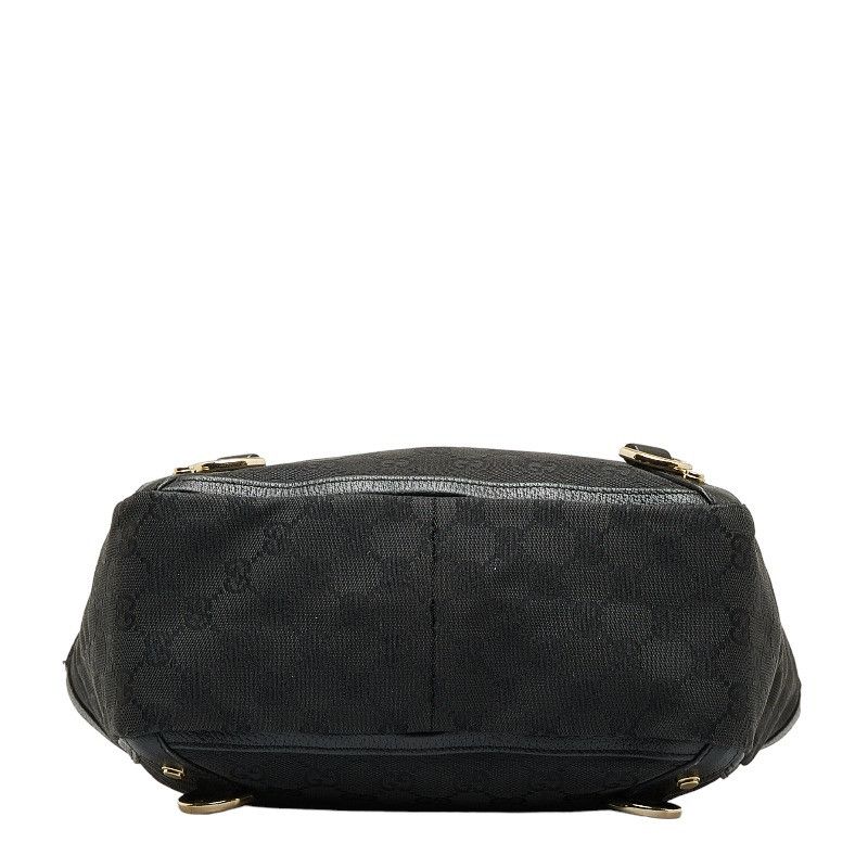Gucci Gucci Gucci GG Canvas Abby Handbag 130739 Black Leather Canvas Handbag 130739 in Good Condition Size ONE SIZE - 4 Thumbnail