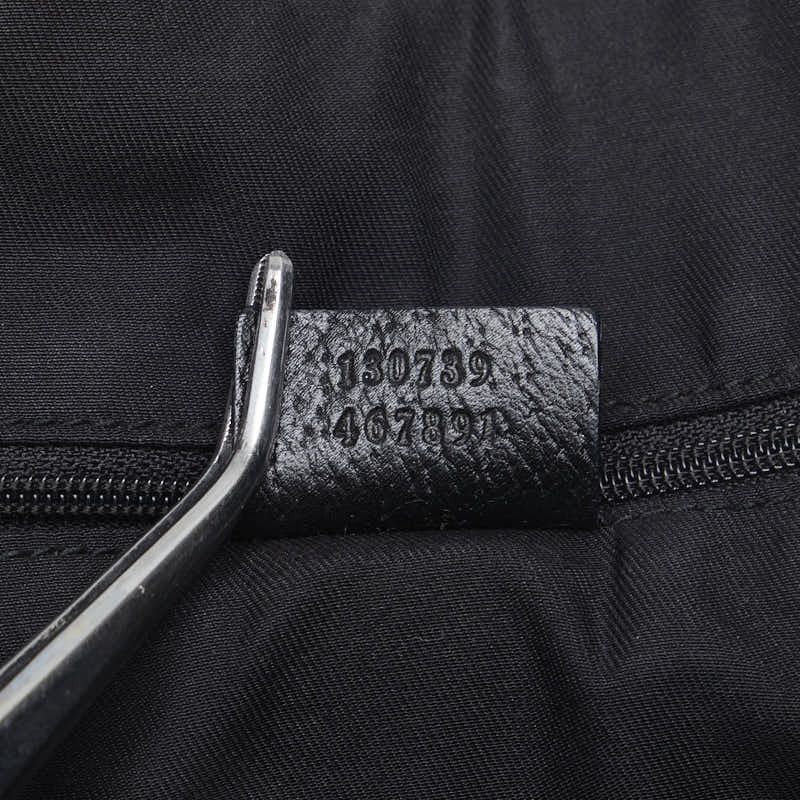 Gucci Gucci Gucci GG Canvas Abby Handbag 130739 Black Leather Canvas Handbag 130739 in Good Condition Size ONE SIZE - 10 Thumbnail