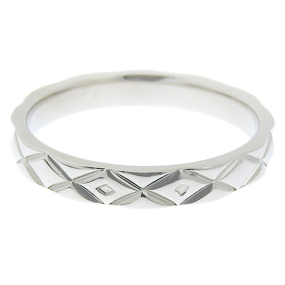 Chanel Chanel Chanel Pt950 Matelasse Ring Platinum #61 Metal Ring in Excellent Condition Size ONE SIZE - 4 Thumbnail