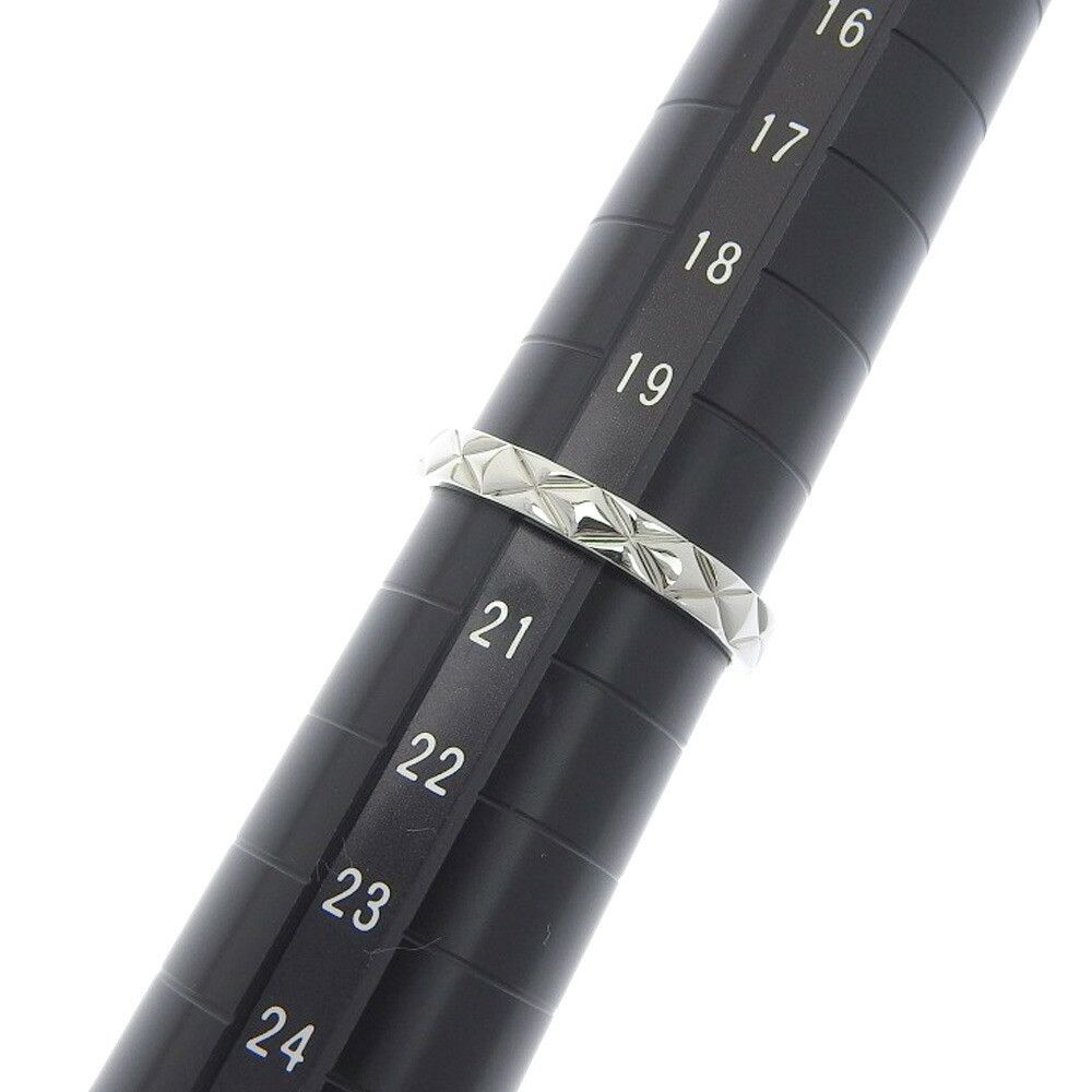 Chanel Chanel Chanel Pt950 Matelasse Ring Platinum #61 Metal Ring in Excellent Condition Size ONE SIZE - 5 Thumbnail