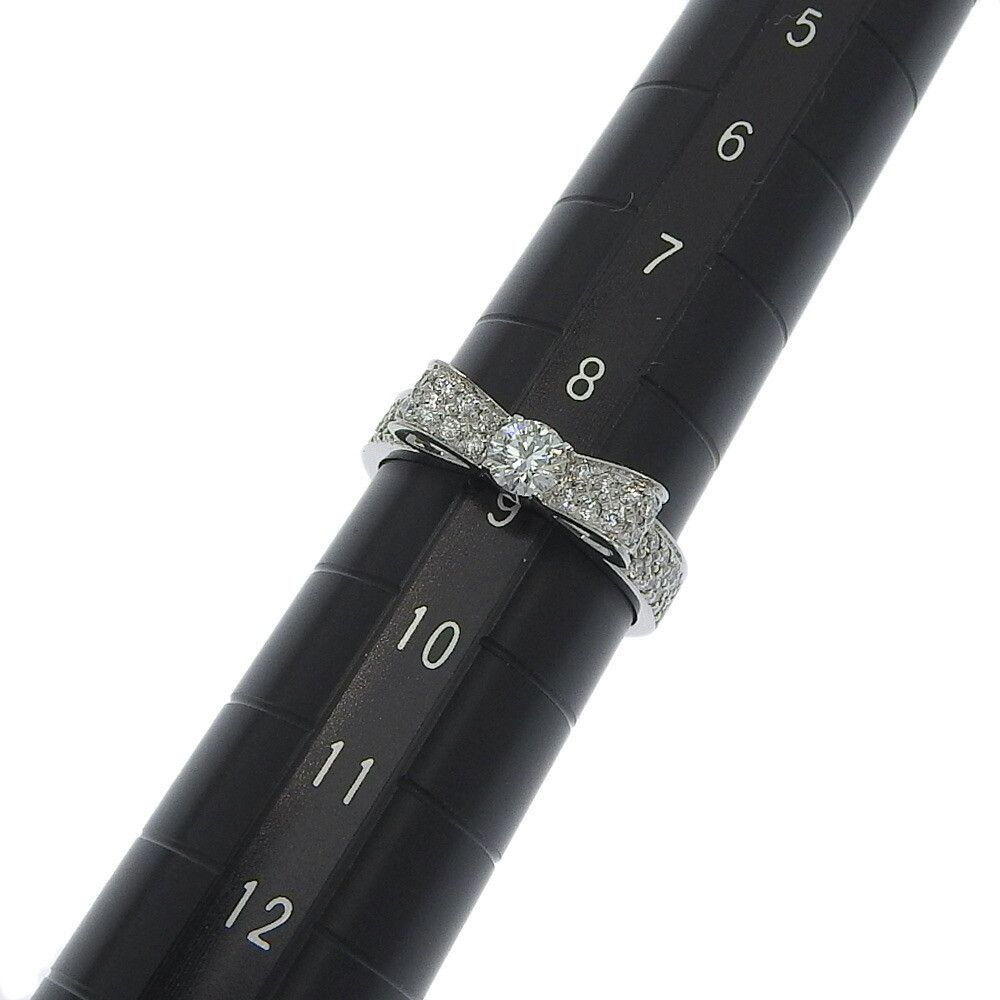 Chanel Chanel Chanel K18WG Diamond Ribbon Ring #50 Metal Ring in Excellent Condition Size ONE SIZE - 4 Thumbnail