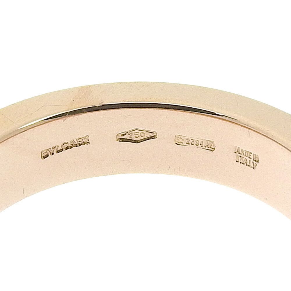 Bvlgari Bvlgari Bvlgari K18PG Diamond Double Logo Ring Metal Ring in Excellent Condition Size ONE SIZE - 2 Thumbnail