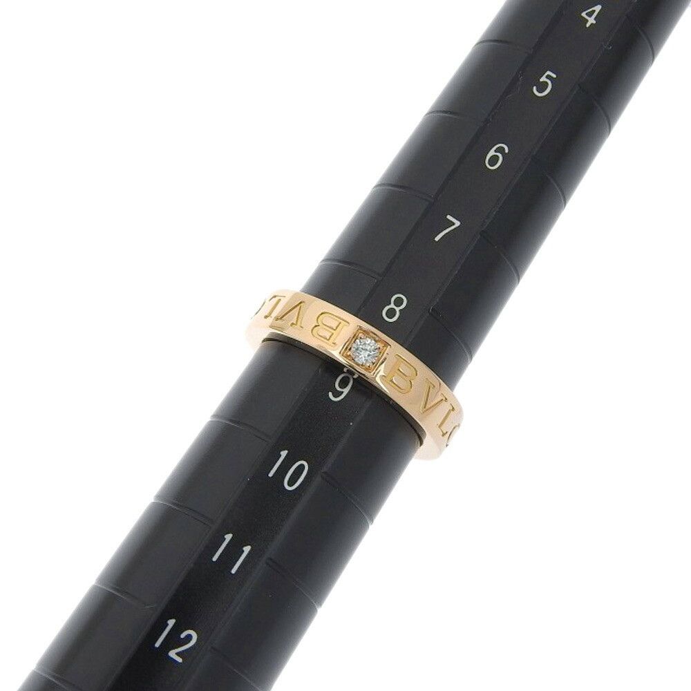 Bvlgari Bvlgari Bvlgari K18PG Diamond Double Logo Ring Metal Ring in Excellent Condition Size ONE SIZE - 4 Thumbnail