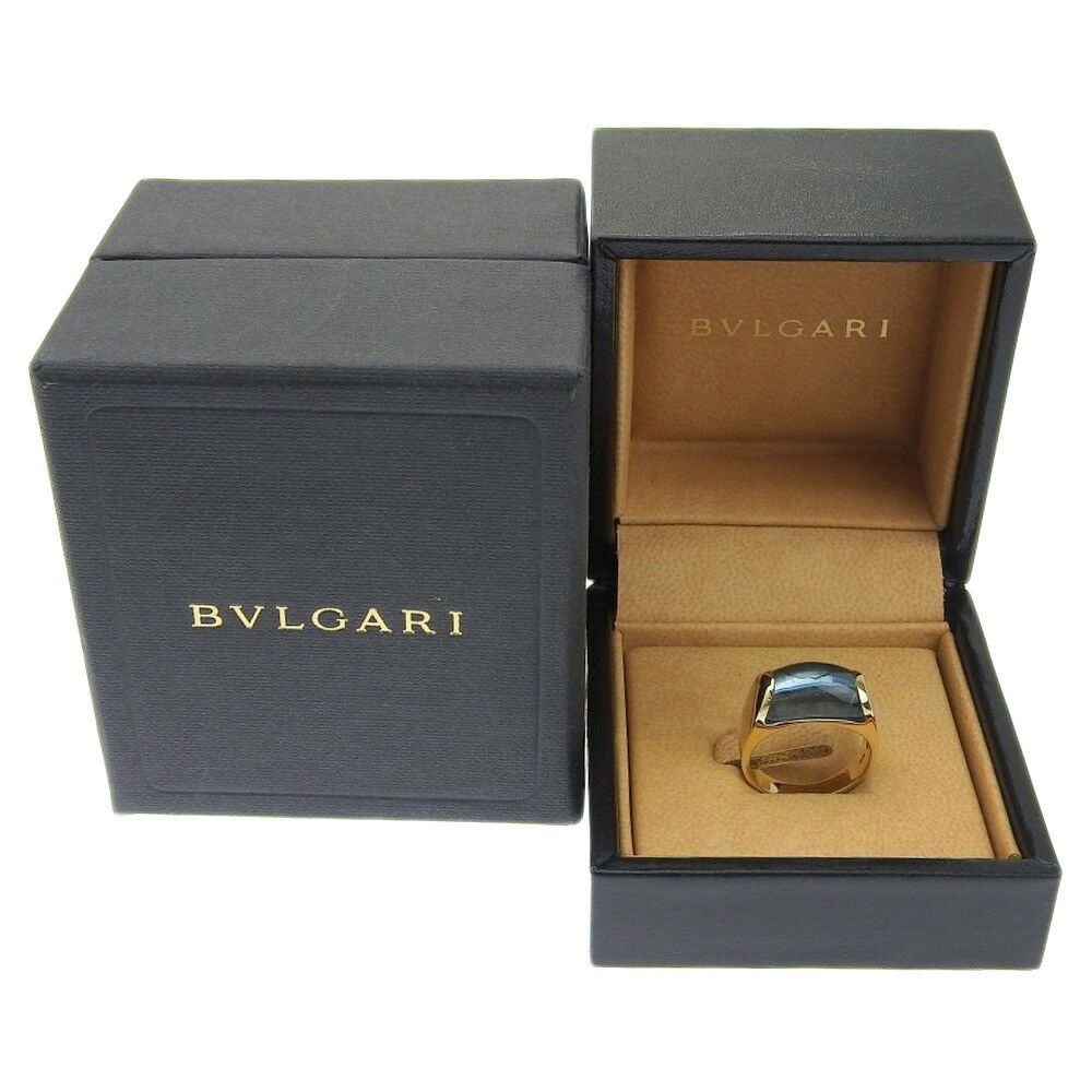 Bvlgari Bvlgari Bvlgari K18YG Blue Topaz Tronchetto Ring Metal Ring in Excellent Condition Size ONE SIZE - 5 Thumbnail