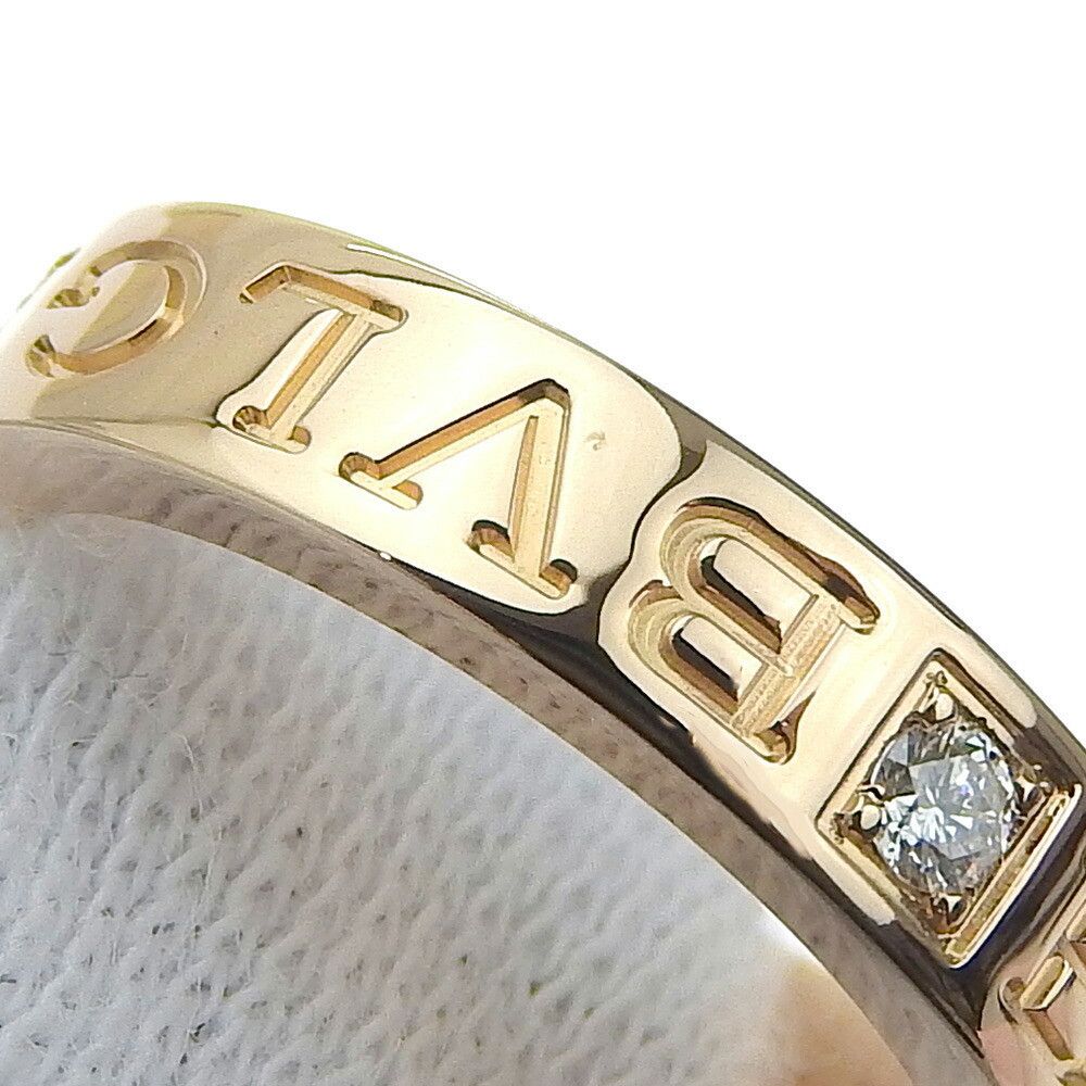 Bvlgari Bvlgari Bvlgari K18PG Diamond Double Logo Ring Metal Ring in Excellent Condition Size ONE SIZE - 3 Thumbnail