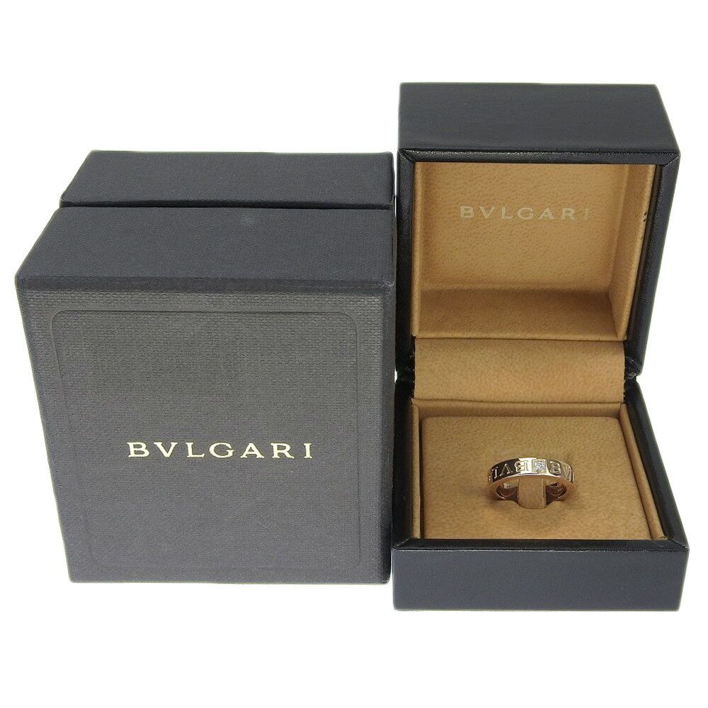 Bvlgari Bvlgari Bvlgari K18PG Diamond Double Logo Ring Metal Ring in Excellent Condition Size ONE SIZE - 6 Thumbnail