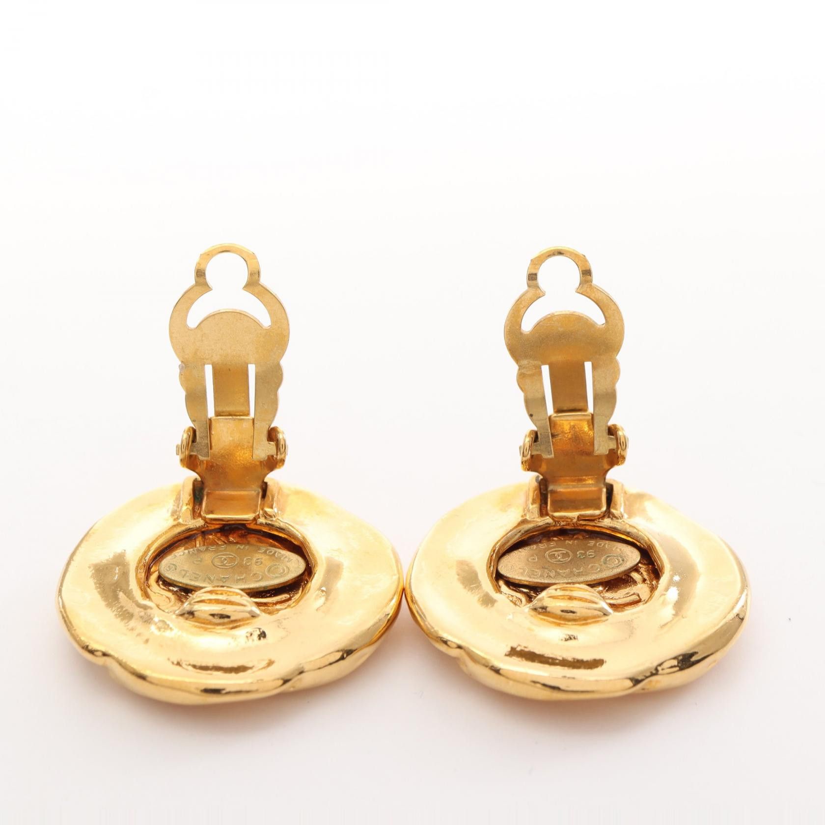 Chanel Chanel CC Clip On Earrings Metal Earrings 93P in Very Good Condition Size ONE SIZE - 6 Thumbnail