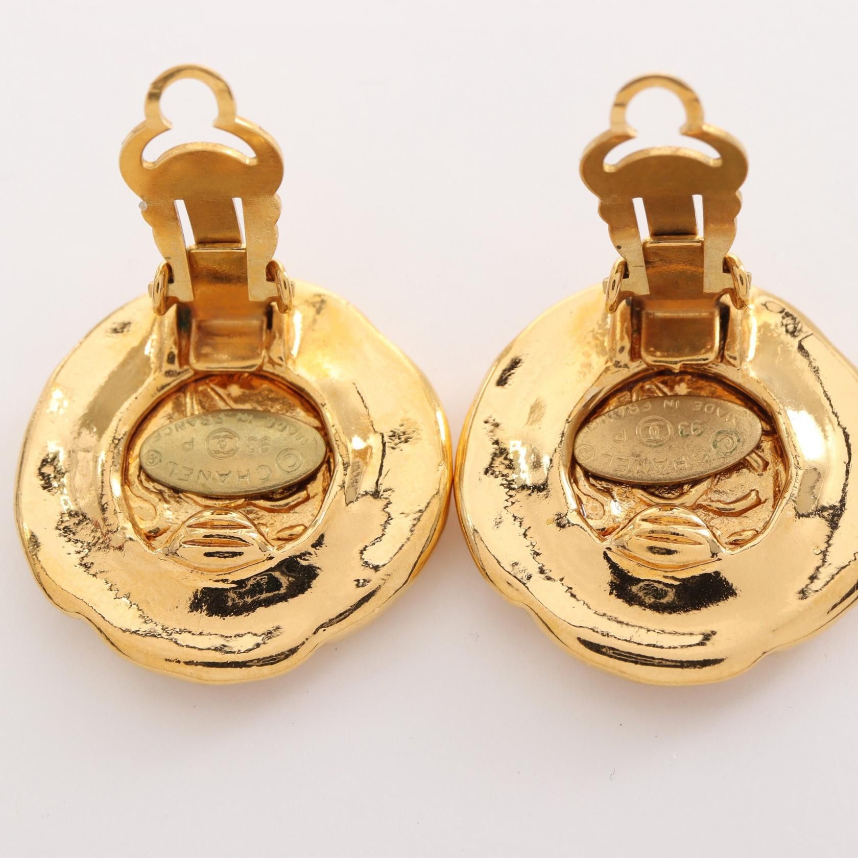 Chanel Chanel CC Clip On Earrings Metal Earrings 93P in Very Good Condition Size ONE SIZE - 7 Thumbnail