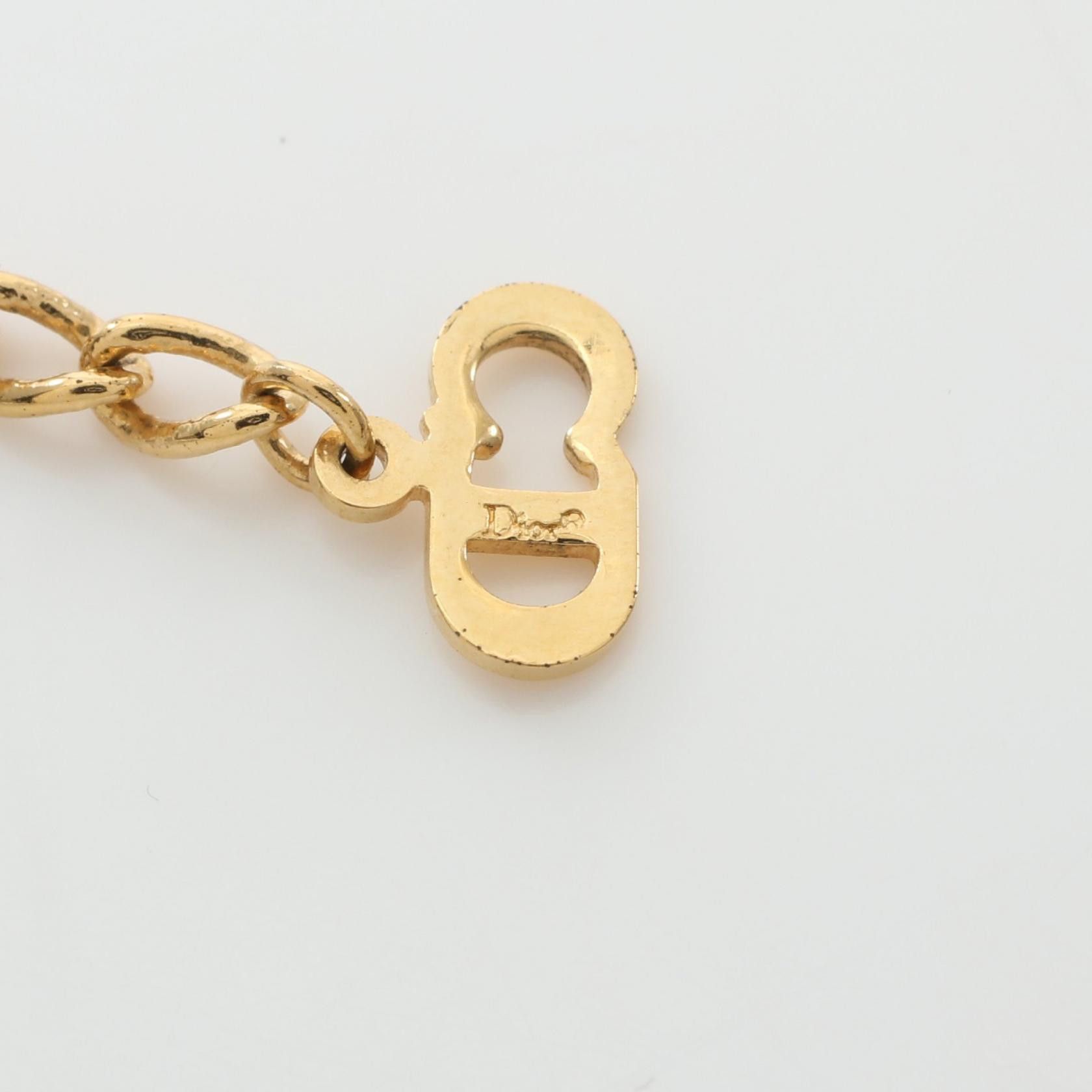 Dior Dior CD Logo Rhinestone Necklace Metal Necklace in Very Good Condition Size ONE SIZE - 4 Thumbnail