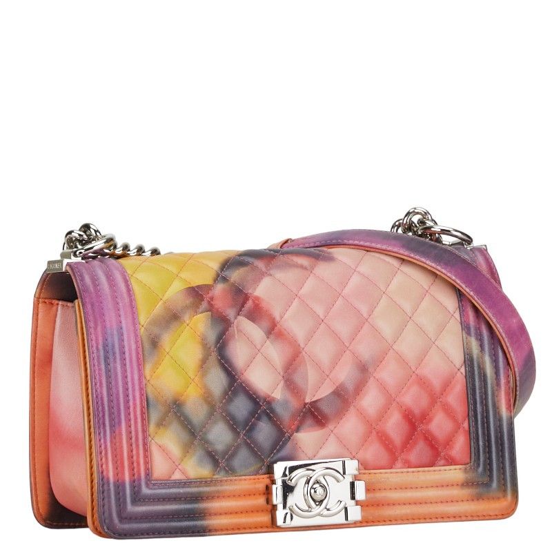 Chanel Chanel Chanel Graffiti Boy Chanel Coco Mark Chain Shoulder Bag Leather Leather Shoulder Bag in Very Good Condition Size ONE SIZE - 2 Thumbnail