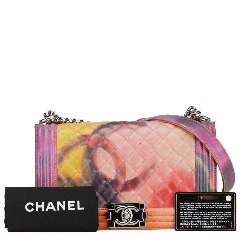 Chanel Chanel Chanel Graffiti Boy Chanel Coco Mark Chain Shoulder Bag Leather Leather Shoulder Bag in Very Good Condition Size ONE SIZE - 8 Thumbnail