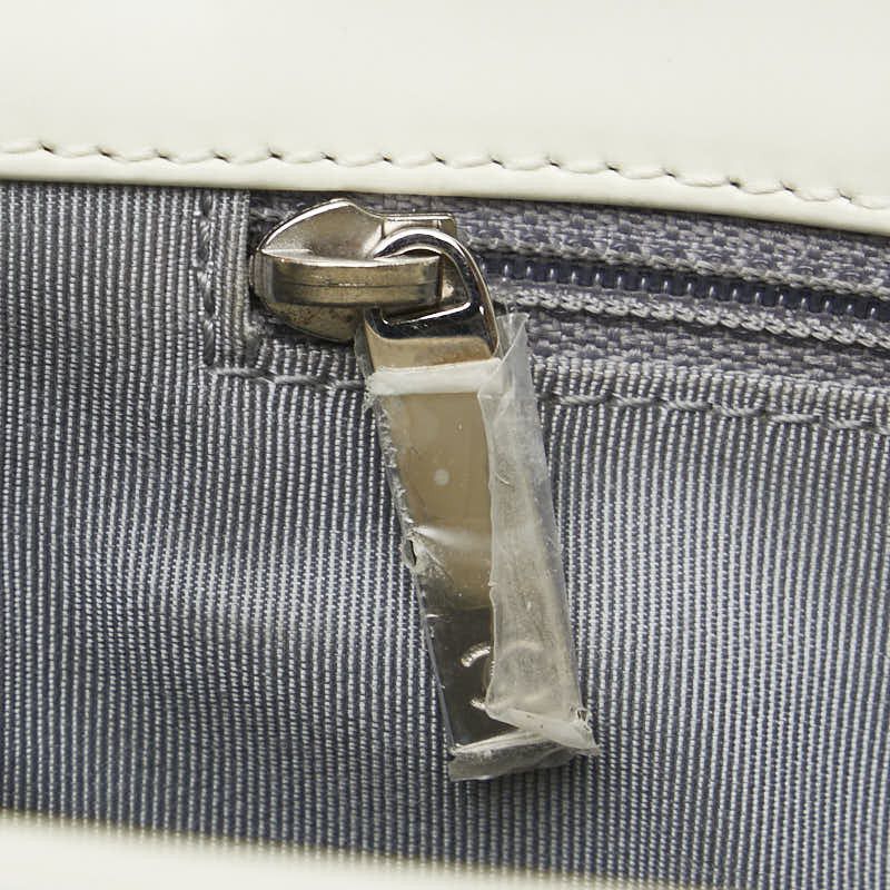 Chanel Chanel Chanel Boy Chanel Coco Mark Chain Shoulder Bag White Enamel Leather Shoulder Bag in Good Condition Size ONE SIZE - 8 Thumbnail