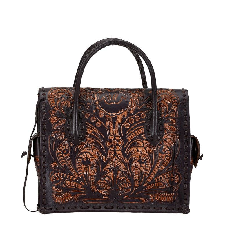 Other Other Carving Tribes Maestra S Leather Handbag Brown Leather Handbag in Very Good Condition Size ONE SIZE - 3 Thumbnail