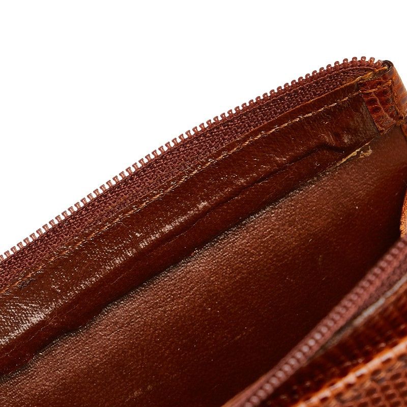 Salvatore Ferragamo Salvatore Ferragamo Salvatore Ferragamo Leather Vara Ribbon Embossed Pouch Leather Vanity Bag in Very Good Condition Size ONE SIZE - 5 Thumbnail