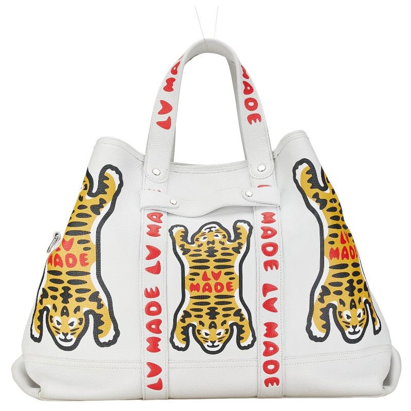 Louis Vuitton Louis Vuitton Louis Vuitton NIGO Collaboration Leather Trolley Tote Bag M59366 Leather Tote Bag M59366 in Very Good Condition Size ONE SIZE - 2 Thumbnail