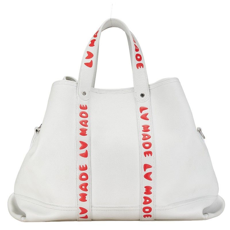 Louis Vuitton Louis Vuitton Louis Vuitton NIGO Collaboration Leather Trolley Tote Bag M59366 Leather Tote Bag M59366 in Very Good Condition Size ONE SIZE - 4 Thumbnail