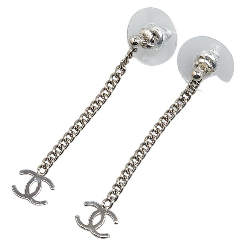 Chanel Chanel Chanel Coco Mark Long Chain Metal Earrings Metal Earrings in Very Good Condition Size ONE SIZE - 3 Thumbnail