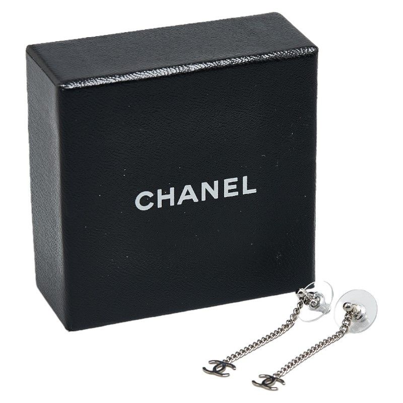 Chanel Chanel Chanel Coco Mark Long Chain Metal Earrings Metal Earrings in Very Good Condition Size ONE SIZE - 5 Thumbnail
