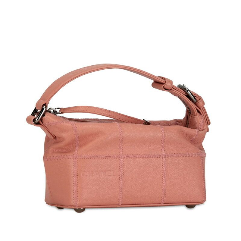 Chanel Chanel Chanel Lambskin Chocobar One Shoulder Bag Pink Leather Shoulder Bag in Very Good Condition Size ONE SIZE - 2 Thumbnail