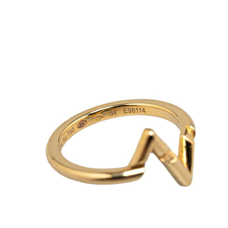 Louis Vuitton Louis Vuitton Louis Vuitton LV Volt Upside Down Ring K18YG #54 Metal Ring Q9Q32H in Great Condition Size ONE SIZE - 6 Thumbnail